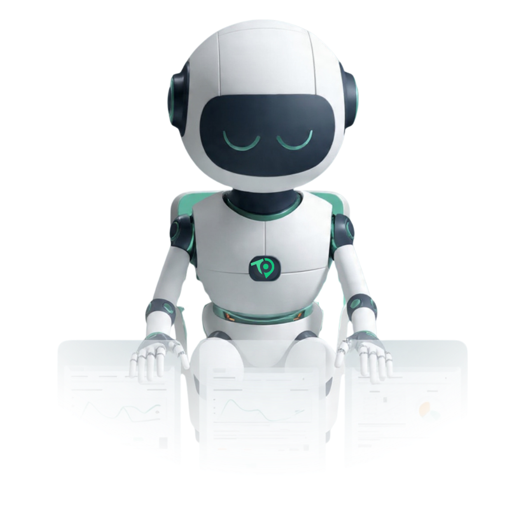 TOPO AI assistant visualising custom software and business intelligence dashboards